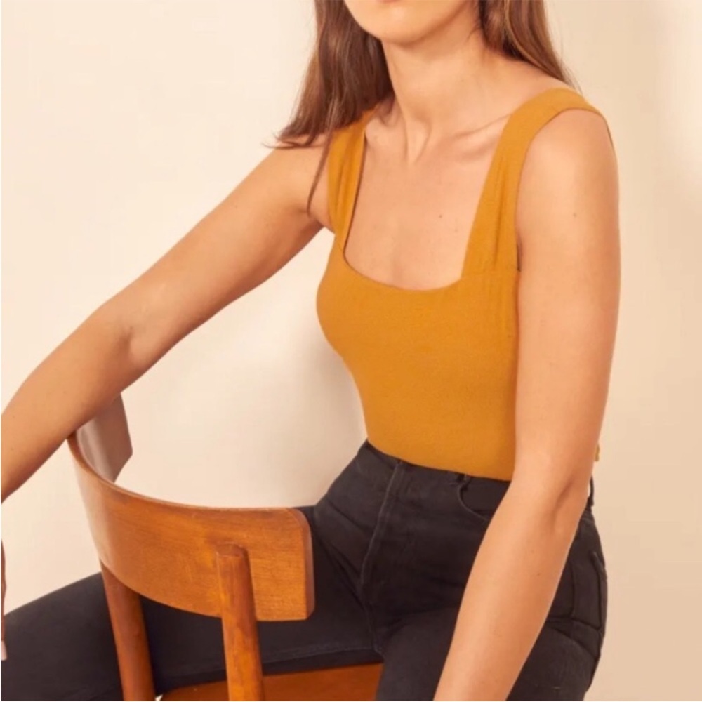 Vintage Square Neck Wide Strap Robichaud Tank Top
